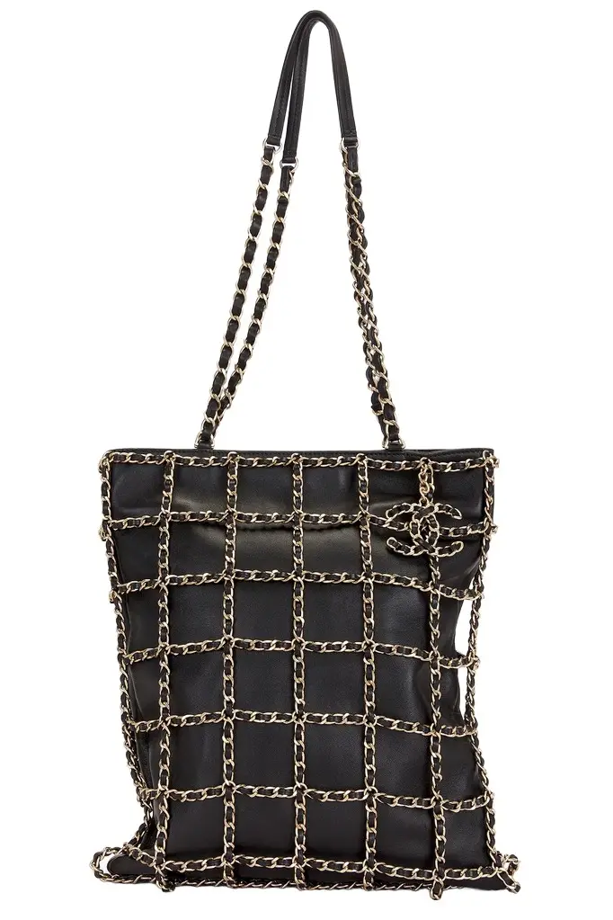 Chanel Chanel Lambskin Chain Frame Shopping Tote Bag
