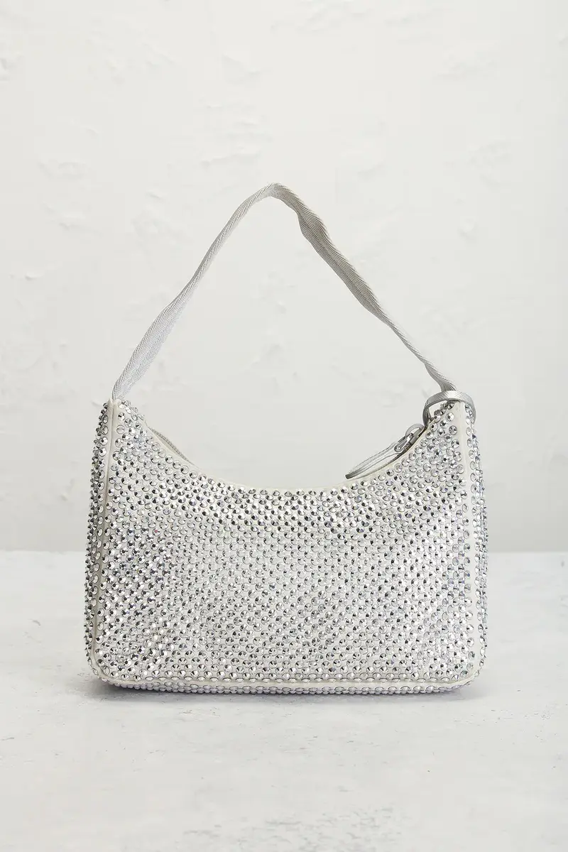 Prada Prada Satin Crystal Embellished Re-Edition 2000 Shoulder Bag | Thumbnail 3 Prada Prada Satin Crystal Embellished Re-Edition 2000 Shoulder Bag | Thumbnail 3