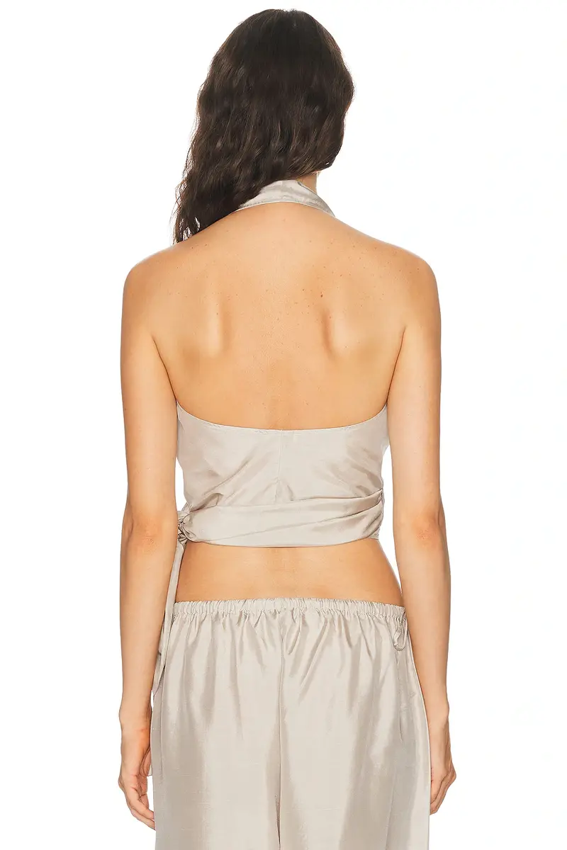St. Agni Silk Halter Wrap Top | Thumbnail 3 St. Agni Silk Halter Wrap Top | Thumbnail 3