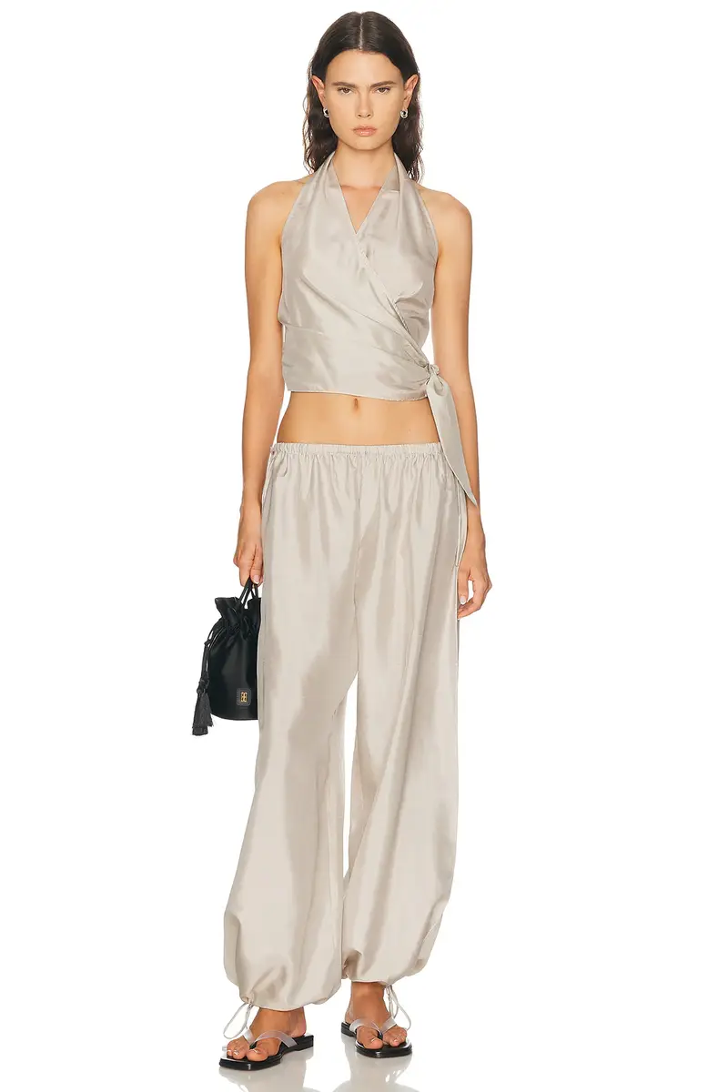 St. Agni Silk Halter Wrap Top | Thumbnail 4 St. Agni Silk Halter Wrap Top | Thumbnail 4