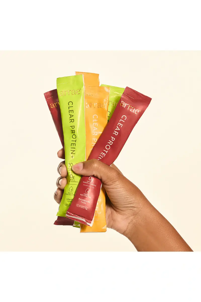 Arrae Clear Protein+ Dairy Free Protein & Electrolyte Blend Variety Pack | Thumbnail 4 Arrae Clear Protein+ Dairy Free Protein & Electrolyte Blend Variety Pack | Thumbnail 4