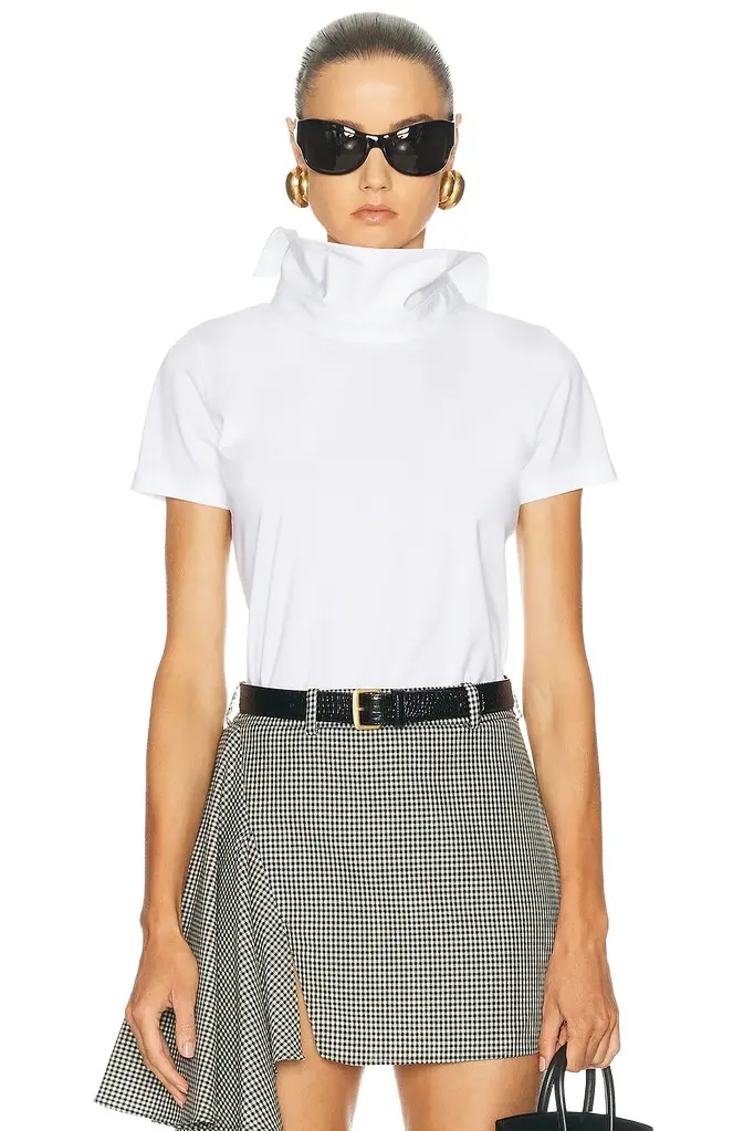 Givenchy High Collar Popeline T-Shirt