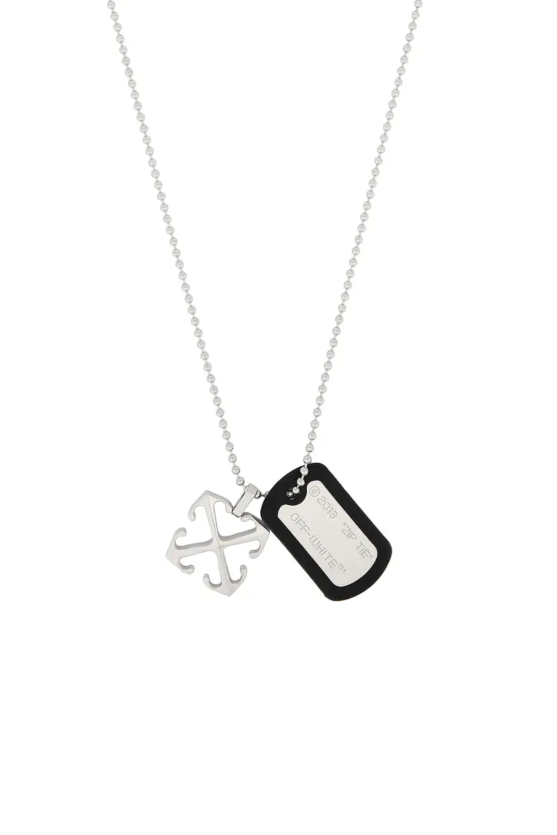 Off-White Zip Tie & Arrow Necklace | Thumbnail 2 Off-White Zip Tie & Arrow Necklace | Thumbnail 2