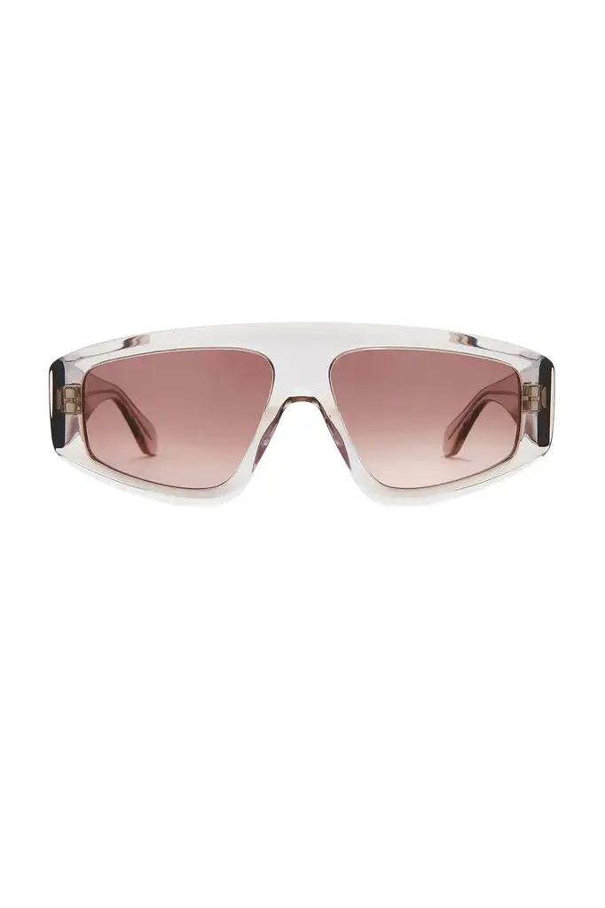 Alaïa Lettering Logo Rectangular Sunglasses