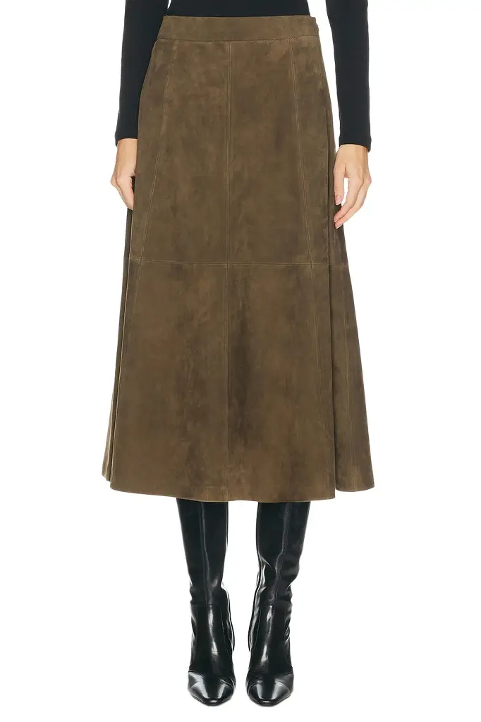 Jenni Kayne Suede Wolfe Skirt