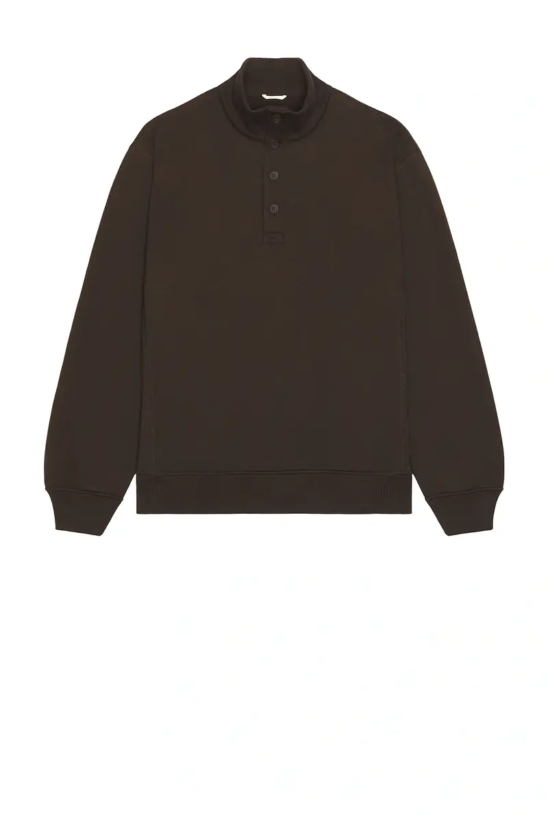 REIGNING CHAMP Midweight Terry Standard Button Mockneck | Thumbnail 4