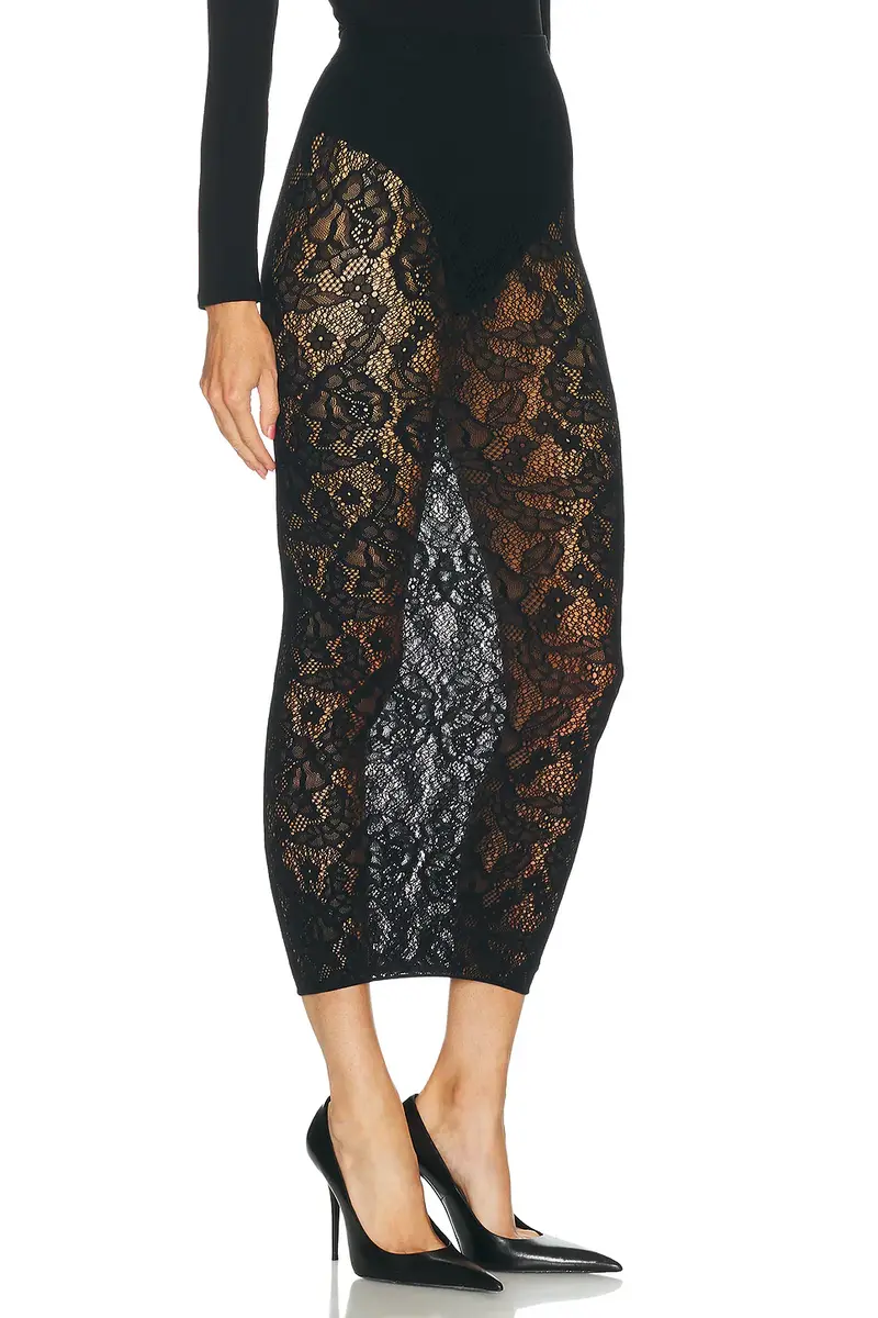 Wolford Infinite Rose Net Skirt | Thumbnail 2 Wolford Infinite Rose Net Skirt | Thumbnail 2