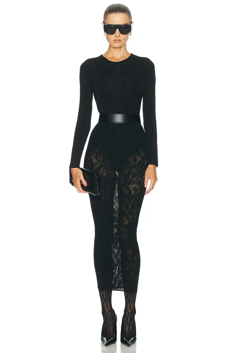 Wolford Infinite Rose Net Skirt | Thumbnail 5 Wolford Infinite Rose Net Skirt | Thumbnail 5