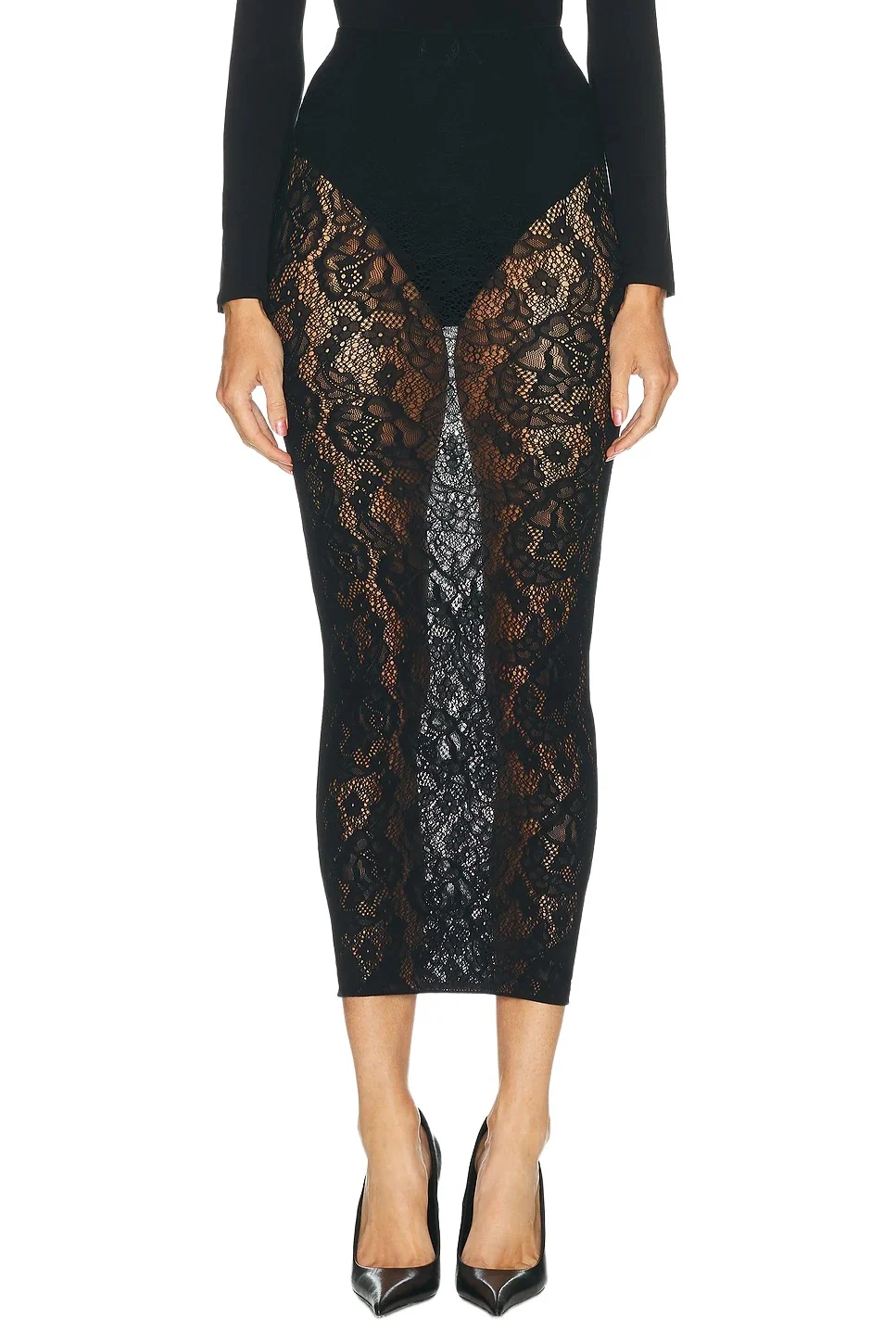 Wolford Infinite Rose Net Skirt | Thumbnail 1 Wolford Infinite Rose Net Skirt | Thumbnail 1