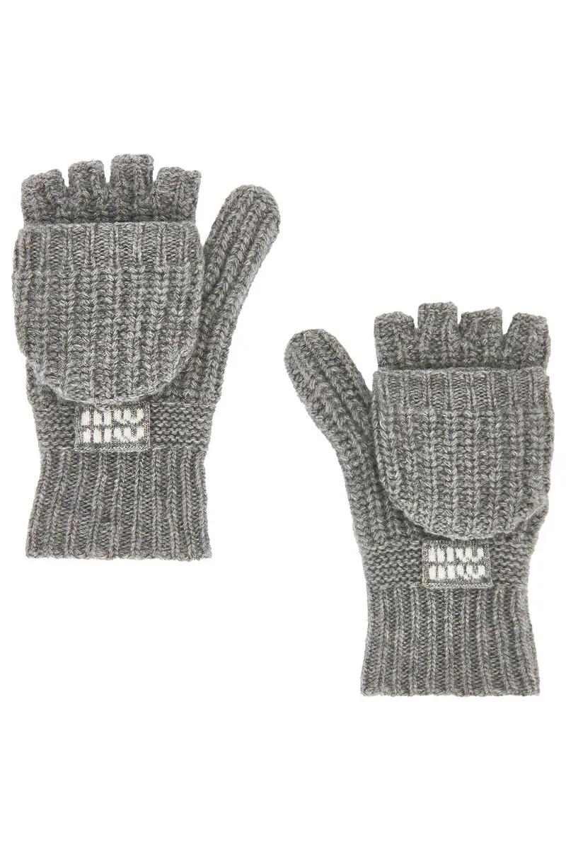 Miu Miu Cashmere Wool Gloves | Thumbnail 3