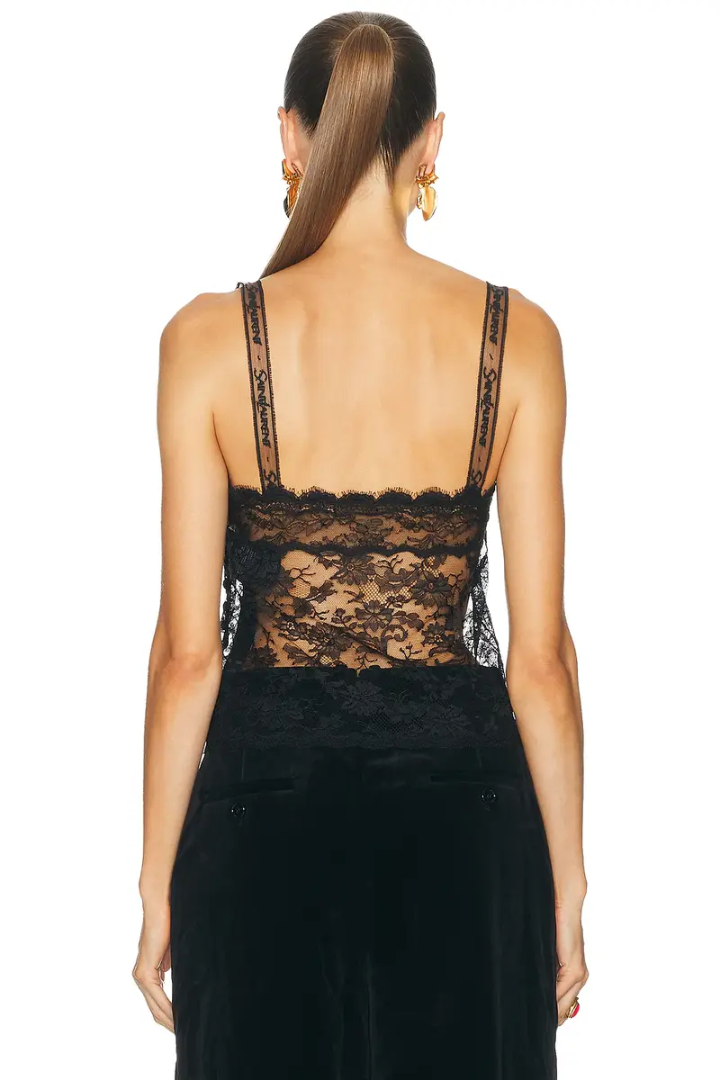 Saint Laurent Sheer Lace Top | Thumbnail 3 Saint Laurent Sheer Lace Top | Thumbnail 3