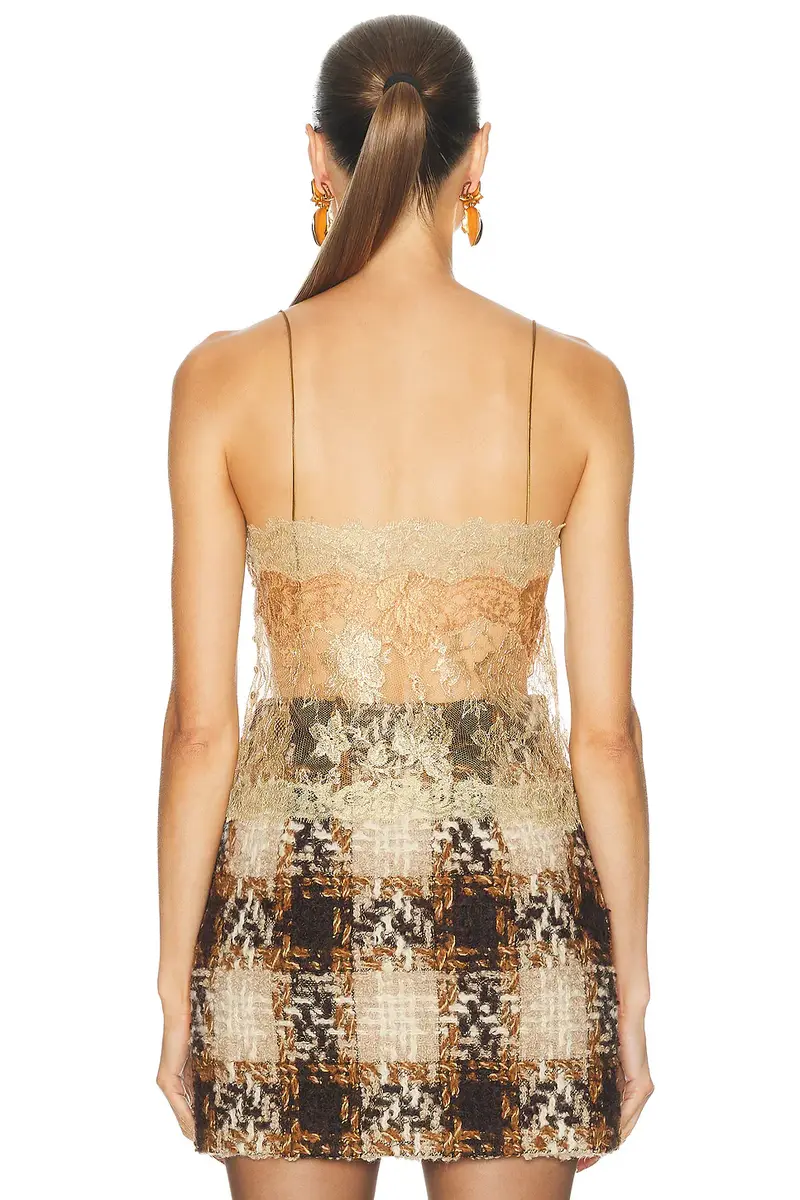 Saint Laurent Metallic Floral Sheer Lace Top | Thumbnail 3 Saint Laurent Metallic Floral Sheer Lace Top | Thumbnail 3