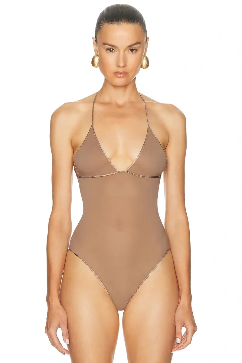 Saint Laurent Muslin Stretch Bodysuit | Thumbnail 2 Saint Laurent Muslin Stretch Bodysuit | Thumbnail 2