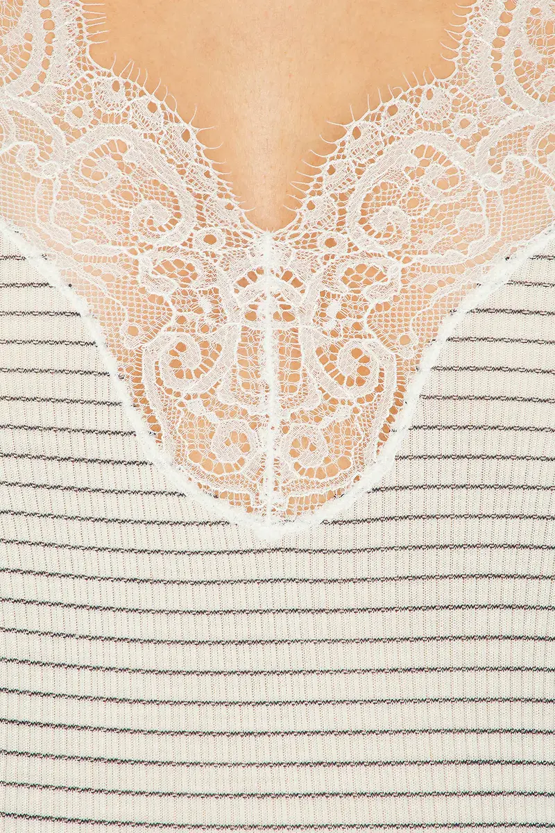 Saint Laurent Lace Striped Tank Top | Thumbnail 5 Saint Laurent Lace Striped Tank Top | Thumbnail 5