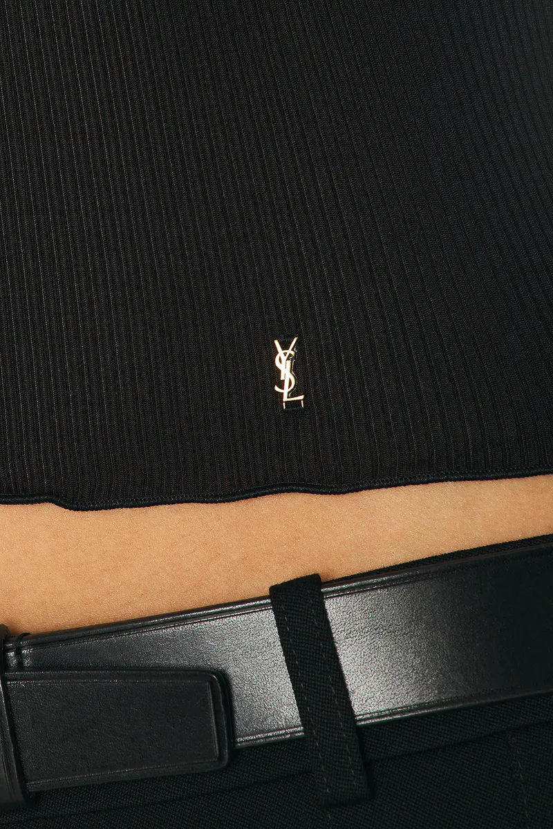 Saint Laurent Cassandre V Neck Top | Thumbnail 5 Saint Laurent Cassandre V Neck Top | Thumbnail 5