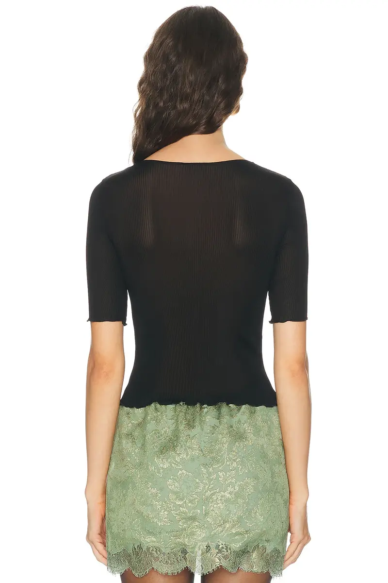 Saint Laurent Lacy Short Sleeve Top | Thumbnail 3