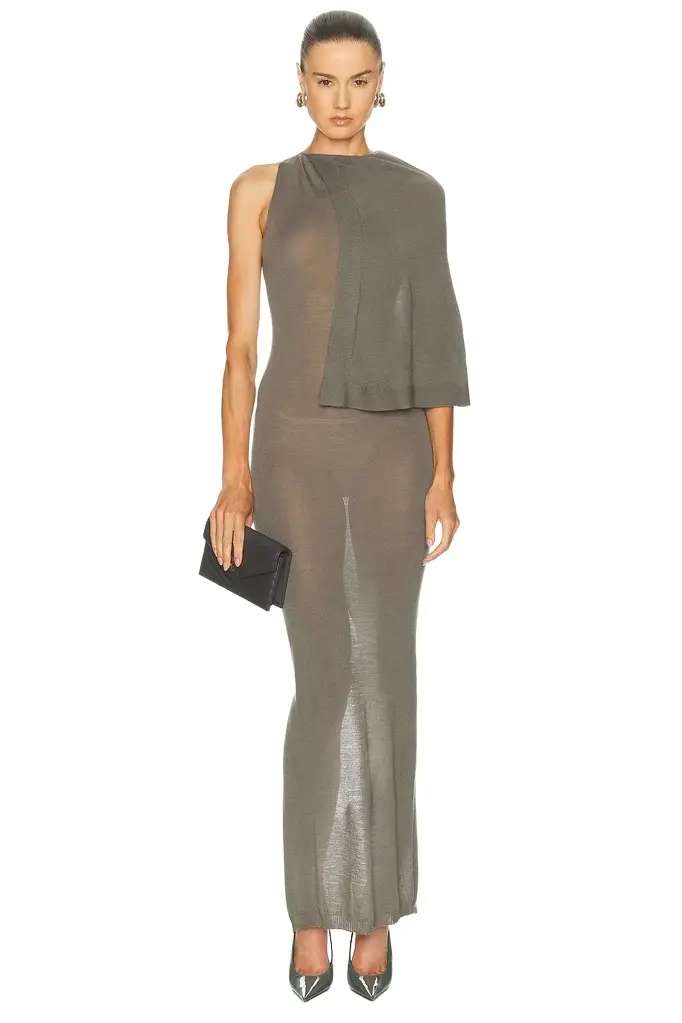 Sleeveless Scarf Gown Sleeveless Scarf Gown