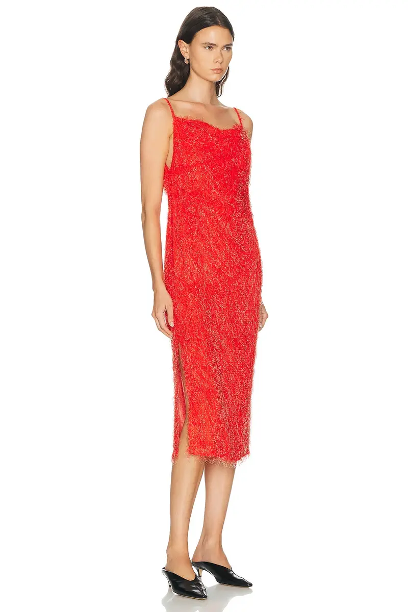 Bottega Veneta Coupe Solid Print Midi Dress | Thumbnail 2