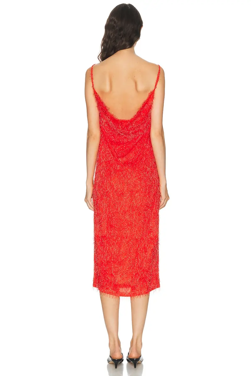 Bottega Veneta Coupe Solid Print Midi Dress | Thumbnail 3