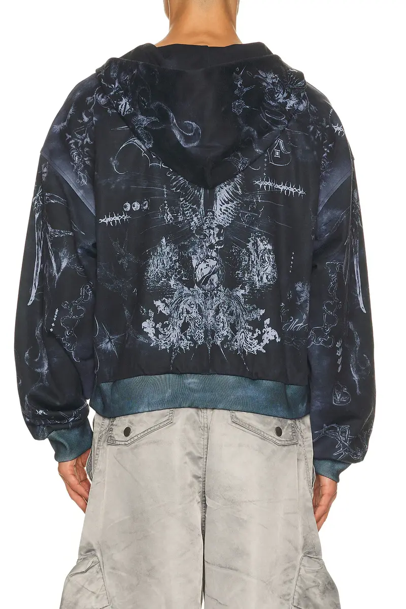 We11Done Tattoo Printed Zip Up Hoodie | Thumbnail 2 We11Done Tattoo Printed Zip Up Hoodie | Thumbnail 2