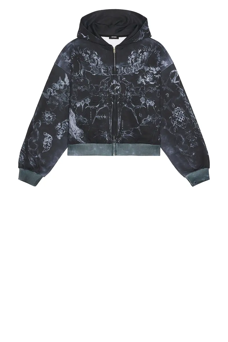 We11Done Tattoo Printed Zip Up Hoodie | Thumbnail 4 We11Done Tattoo Printed Zip Up Hoodie | Thumbnail 4