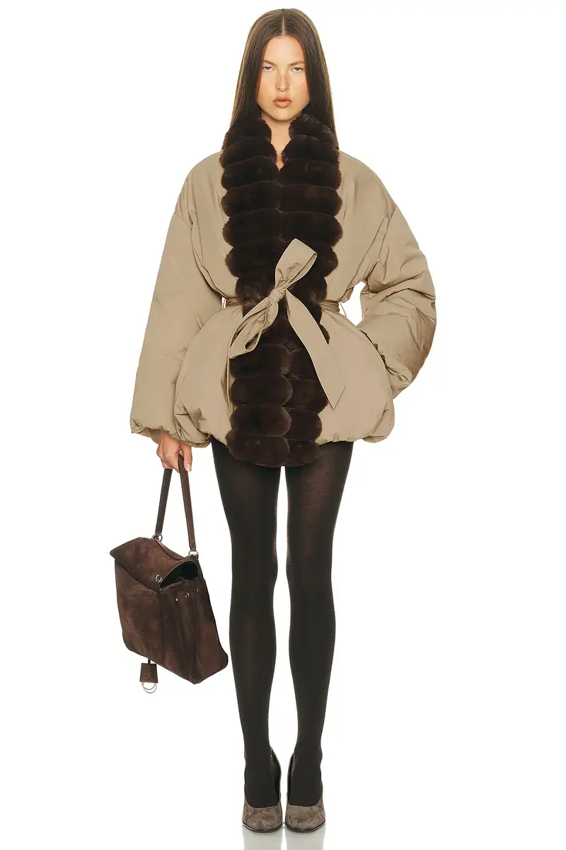 Helsa Bubble Puffer With Faux Fur | Thumbnail 5 Helsa Bubble Puffer With Faux Fur | Thumbnail 5