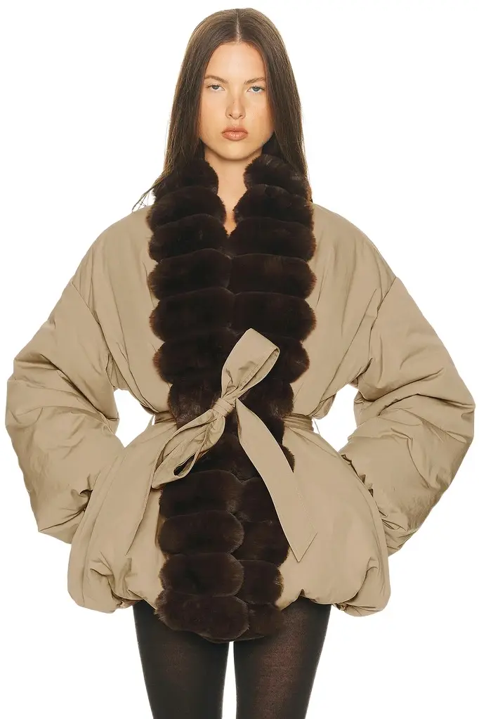 Bubble Puffer With Faux Fur Bubble Puffer With Faux Fur