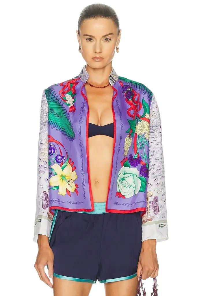 LILY EVE Silk Jacket without Buttons