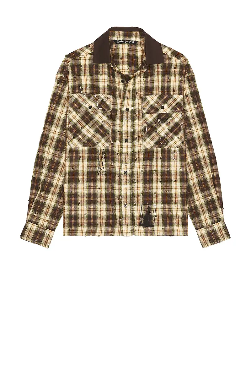 Palm Angels Surfer Dream Check Loose Shirt | Thumbnail 4