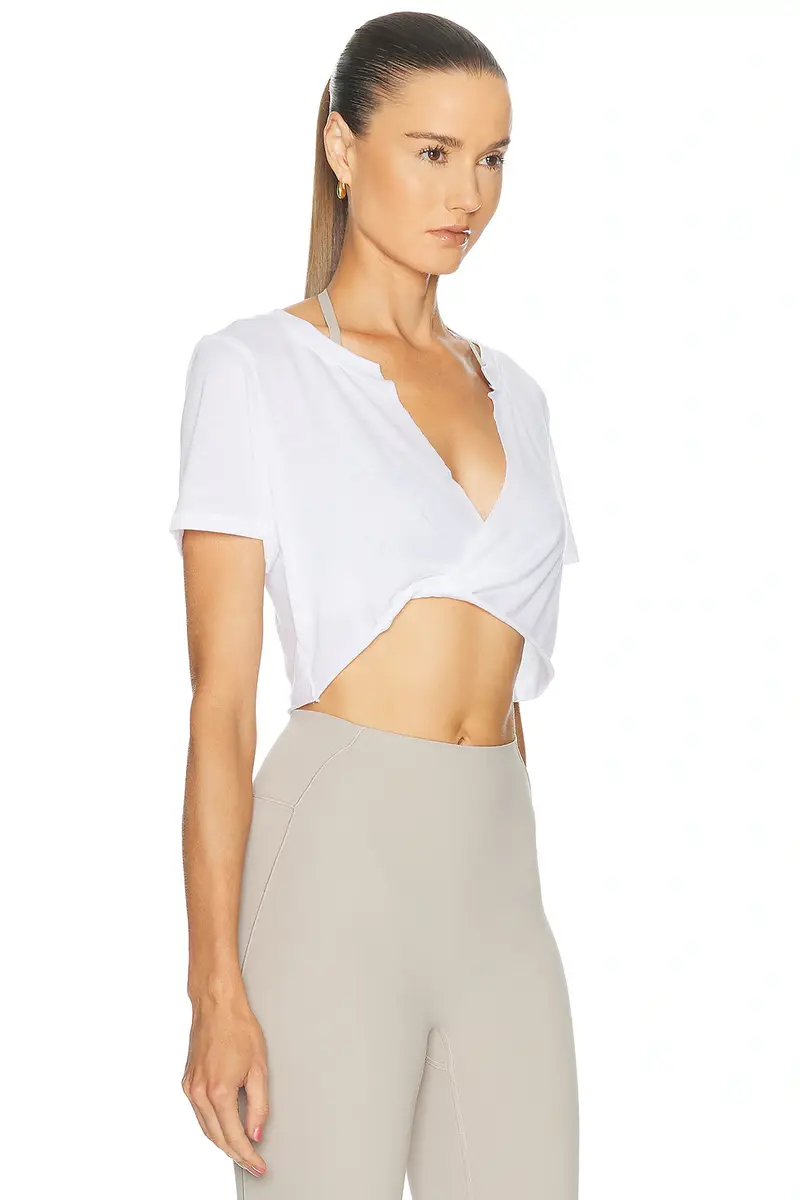 NikeSKIMS Performance Cotton V Neck Crop Top | Thumbnail 2