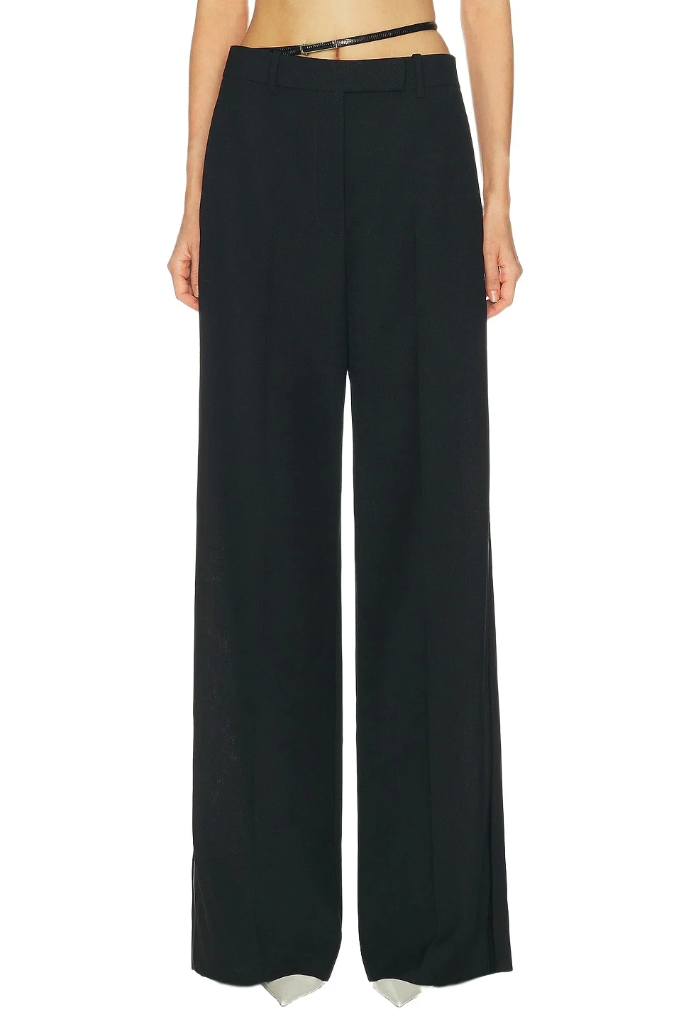 Sharp Slanted Belted Tuxedo Wide Leg Pant Sharp Slanted Belted Tuxedo Wide Leg Pant