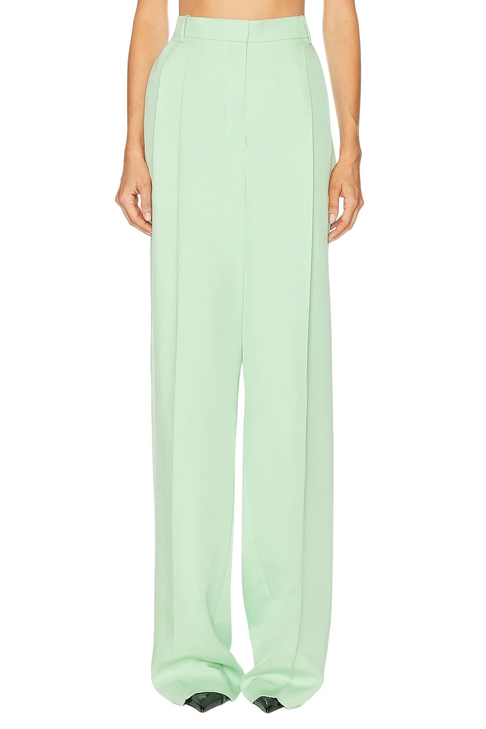 Tom Ford High Waist Wide Leg Pleated Pant