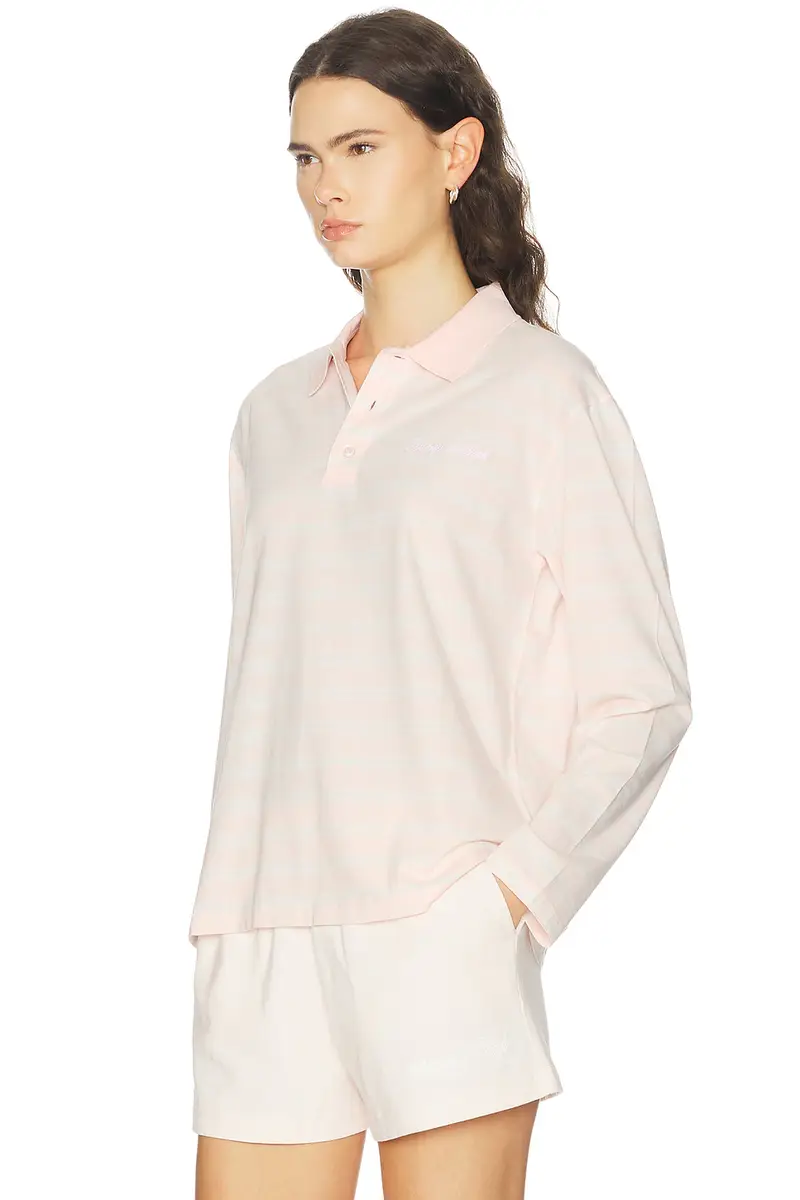 Sporty & Rich Signature Logo Easy Polo Sweatshirt | Thumbnail 2 Sporty & Rich Signature Logo Easy Polo Sweatshirt | Thumbnail 2