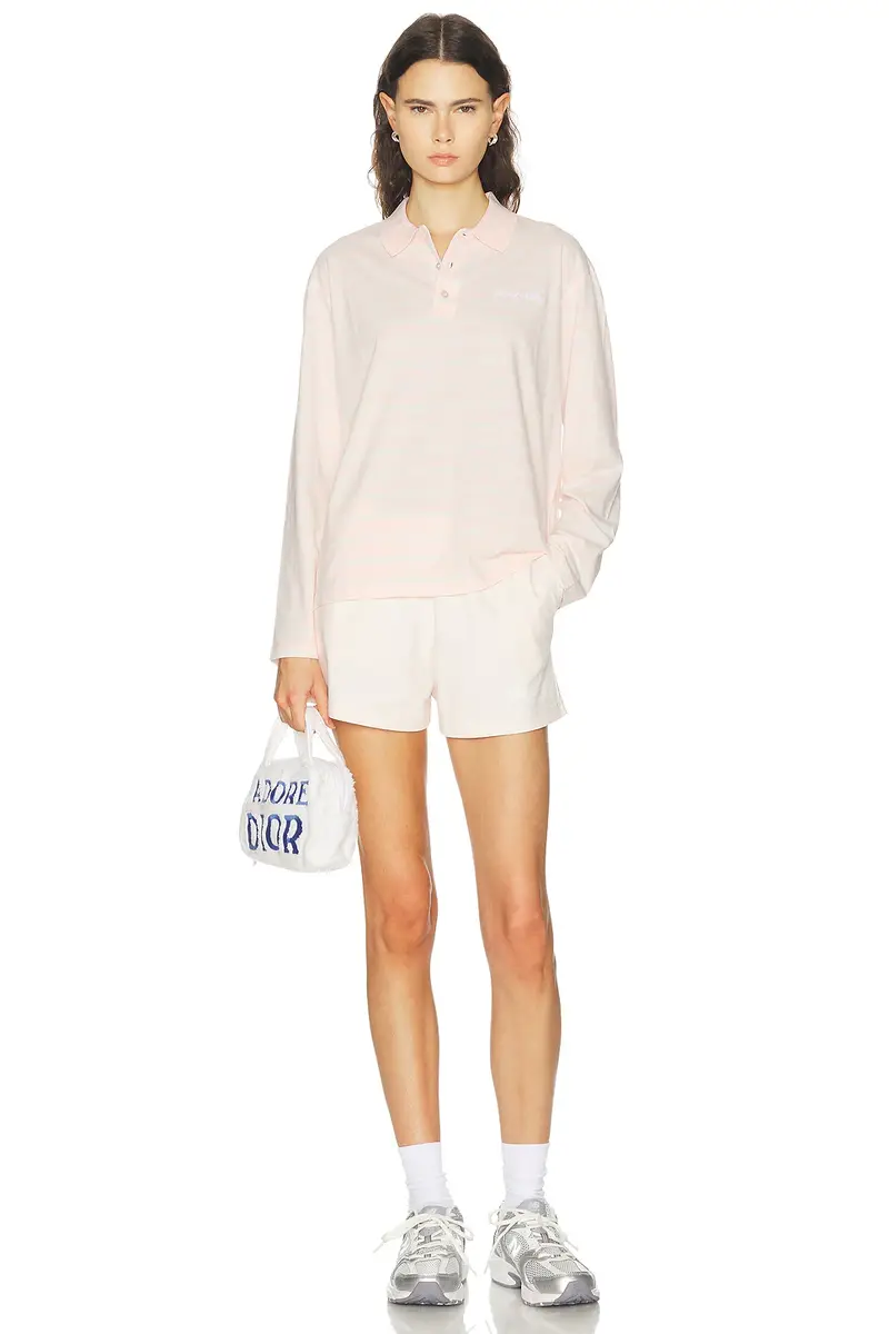 Sporty & Rich Signature Logo Easy Polo Sweatshirt | Thumbnail 4 Sporty & Rich Signature Logo Easy Polo Sweatshirt | Thumbnail 4