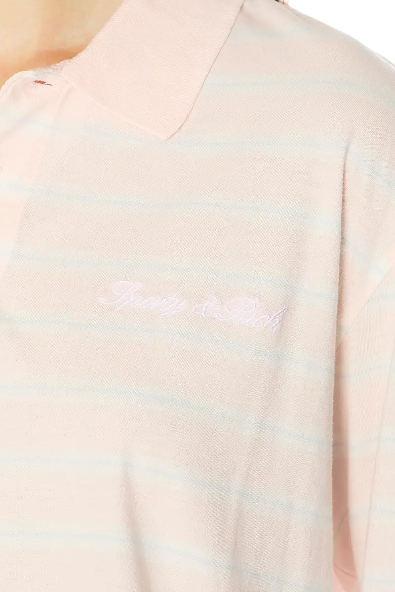 Sporty & Rich Signature Logo Easy Polo Sweatshirt | Thumbnail 5 Sporty & Rich Signature Logo Easy Polo Sweatshirt | Thumbnail 5