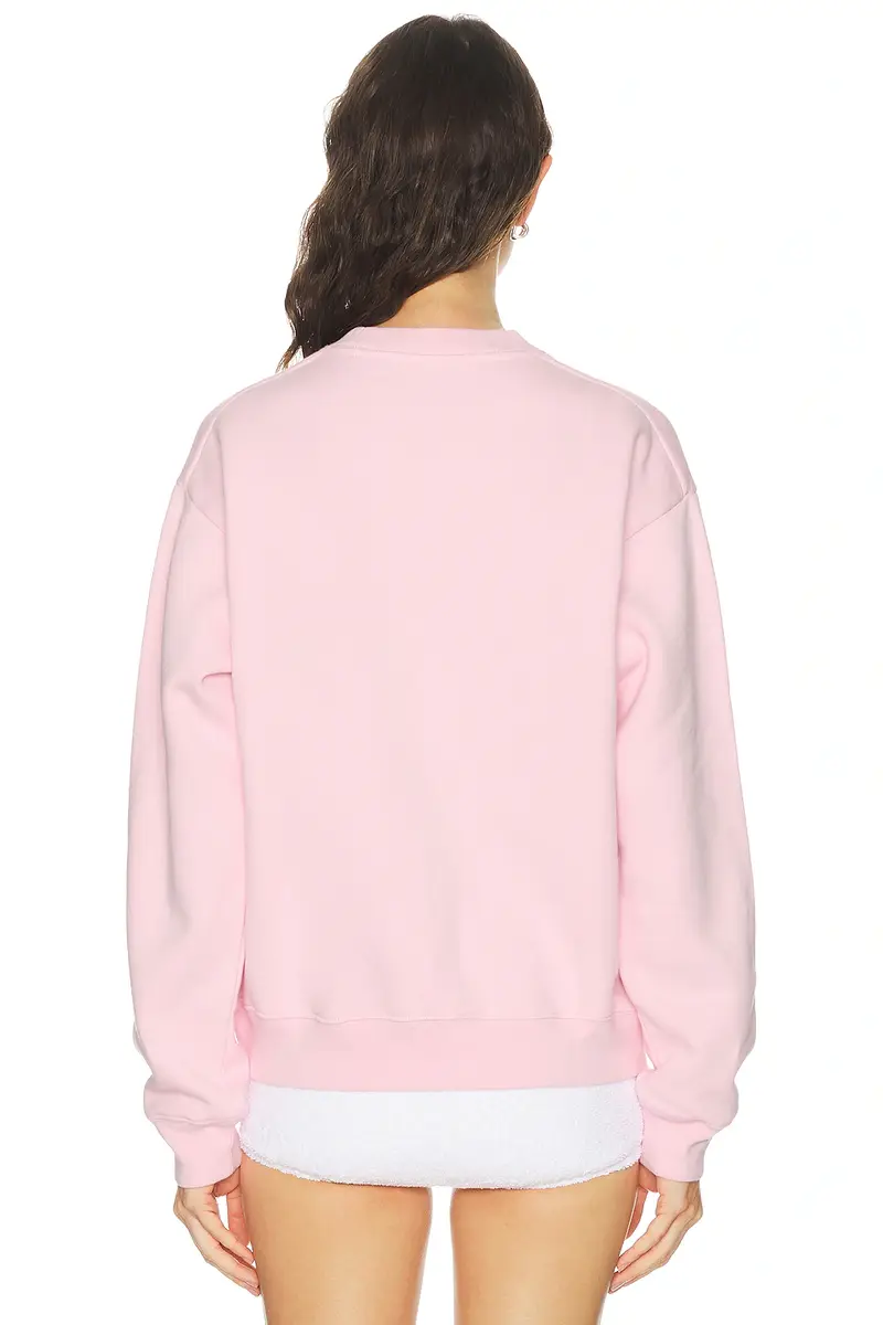 Sporty & Rich J'adore Flocked Crewneck Sweatshirt | Thumbnail 3 Sporty & Rich J'adore Flocked Crewneck Sweatshirt | Thumbnail 3