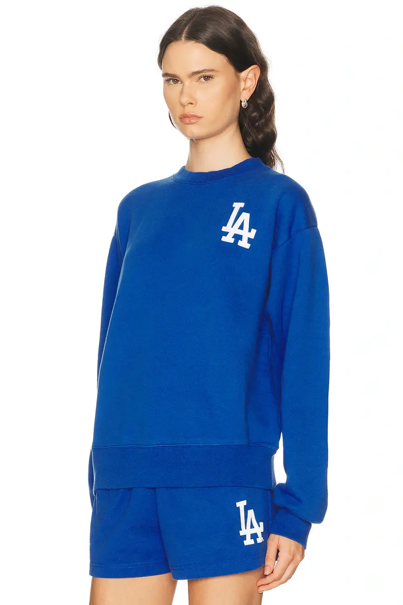 Sporty & Rich x Dodgers LA Serif Crewneck Sweatshirt | Thumbnail 2