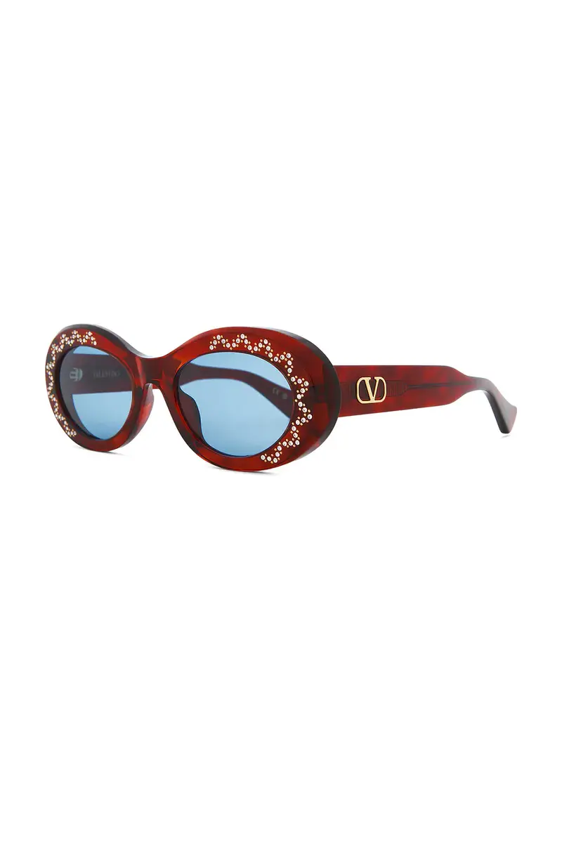 Valentino Garavani Icon V Logo Oval Sunglasses | Thumbnail 2 Valentino Garavani Icon V Logo Oval Sunglasses | Thumbnail 2