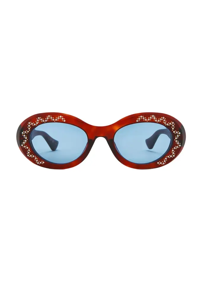 Valentino Garavani Icon V Logo Oval Sunglasses