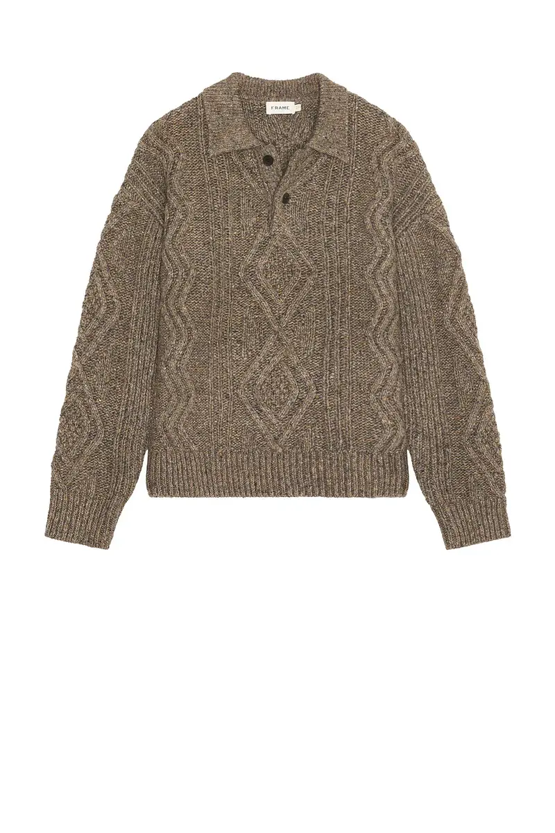 Frame Cable Polo Sweater | Thumbnail 4
