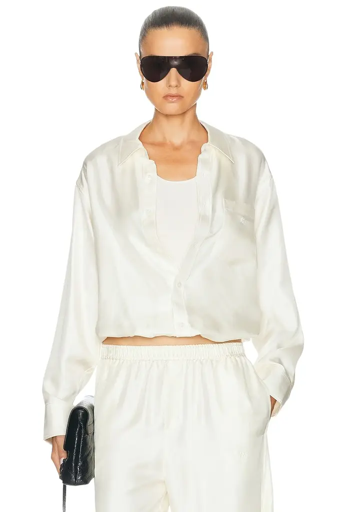 Alexander Wang Pre-styled Cami Top With Button Up Shirt
