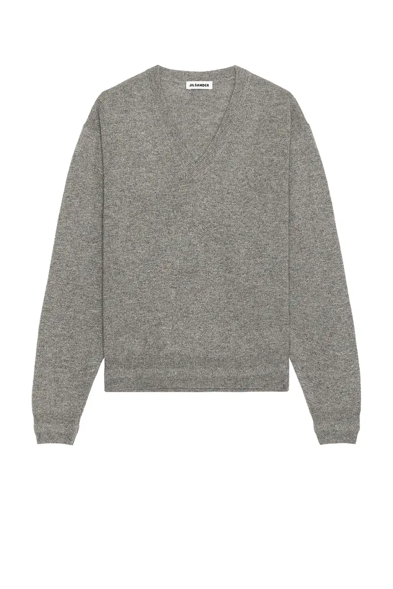 Jil Sander Long Sleeve V Neck Jumper | Thumbnail 4
