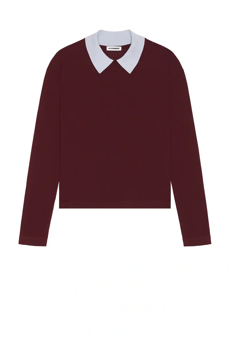Jil Sander Long Sleeve Polo Jumper | Thumbnail 4 Jil Sander Long Sleeve Polo Jumper | Thumbnail 4