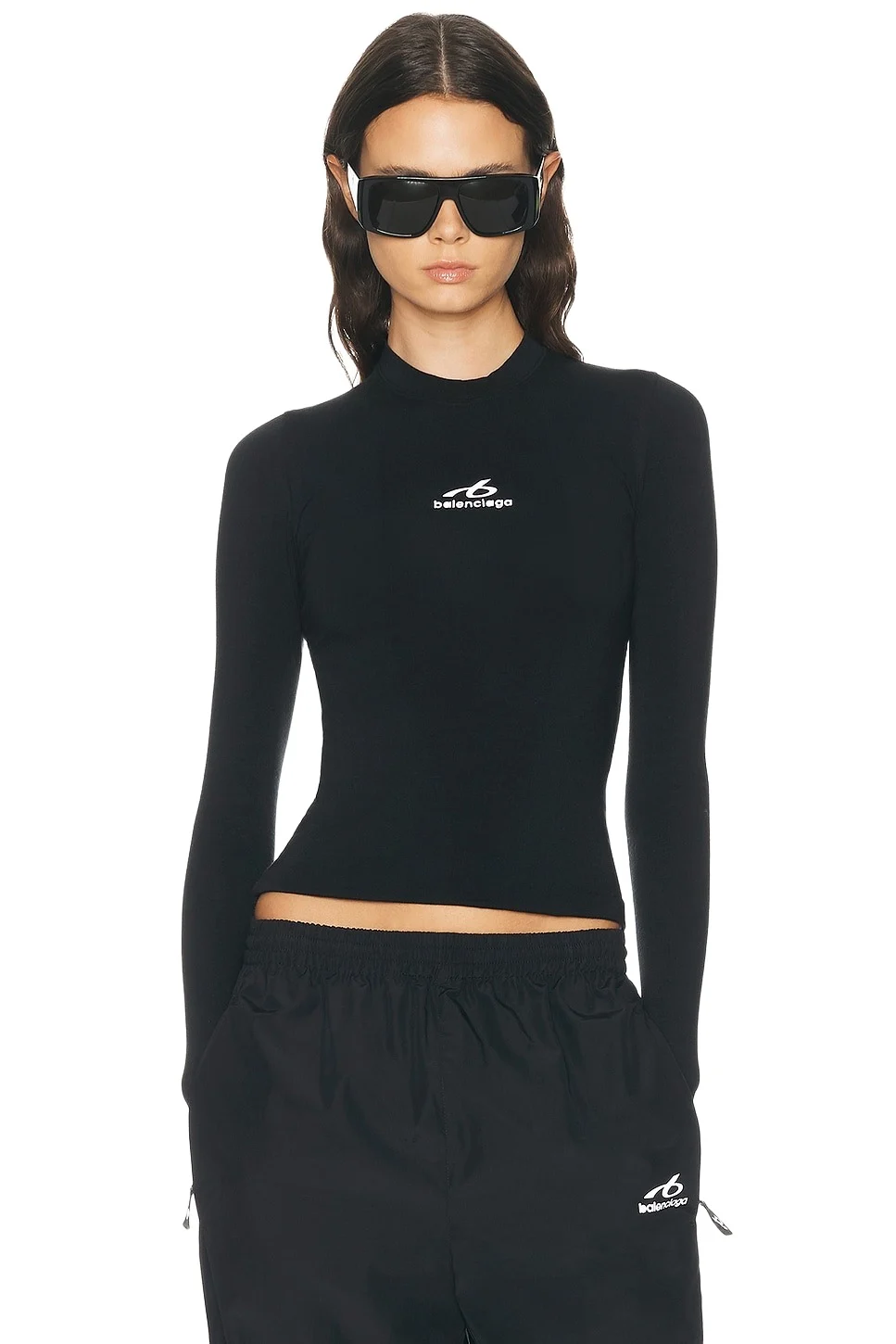 Balenciaga Ski Fitted Crewneck Top