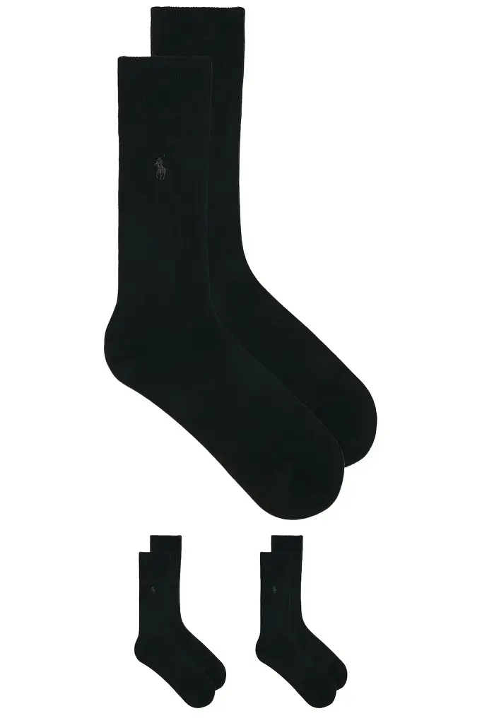 Polo Ralph Lauren Soft Touch Flat Knit Dress Socks 3-Pack