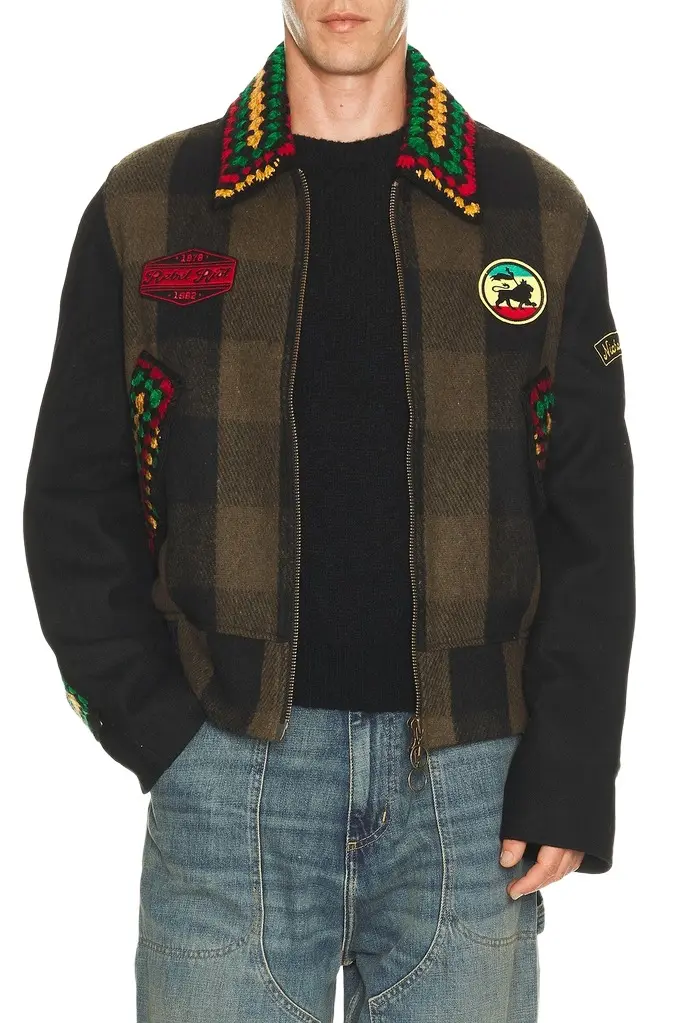 Nicholas Daley Patched Rebel Riot Jacket
