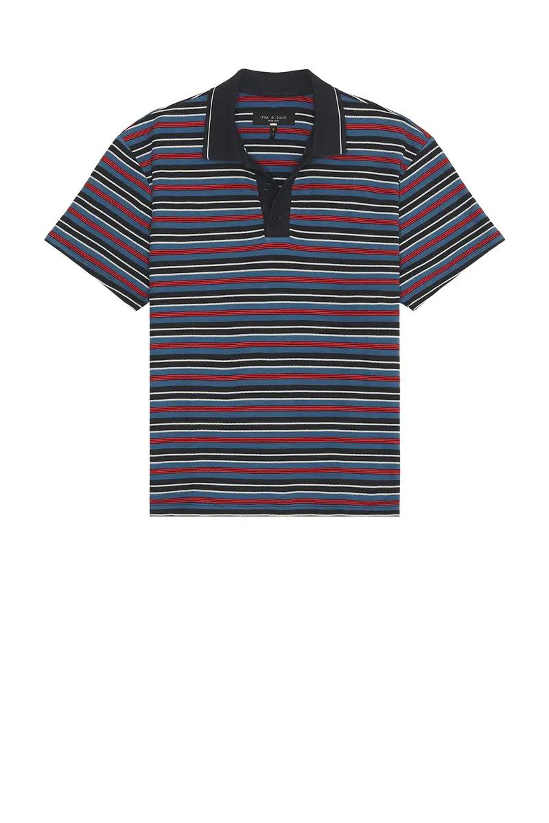 rag & bone Stripe Pique Polo | Thumbnail 4 rag & bone Stripe Pique Polo | Thumbnail 4