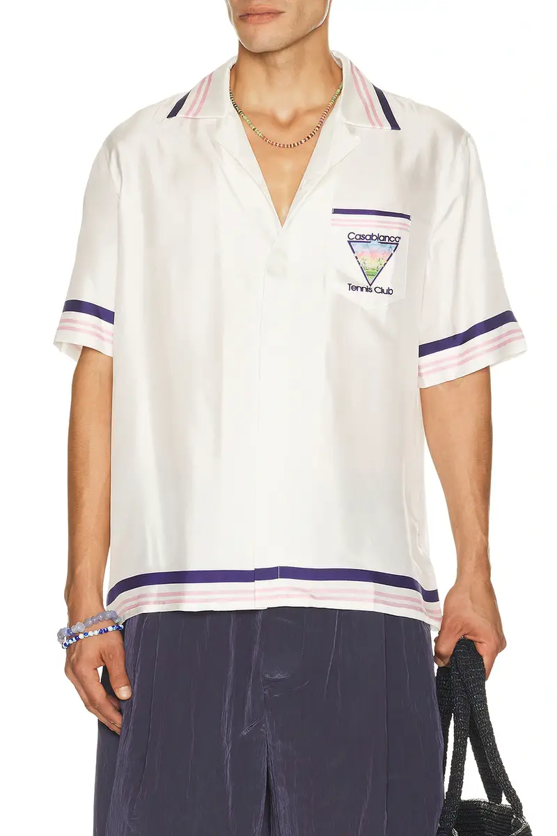 Casablanca Cuban Collar Short Sleeve Shirt | Thumbnail 2