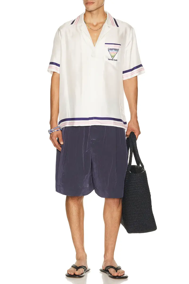 Casablanca Cuban Collar Short Sleeve Shirt | Thumbnail 3