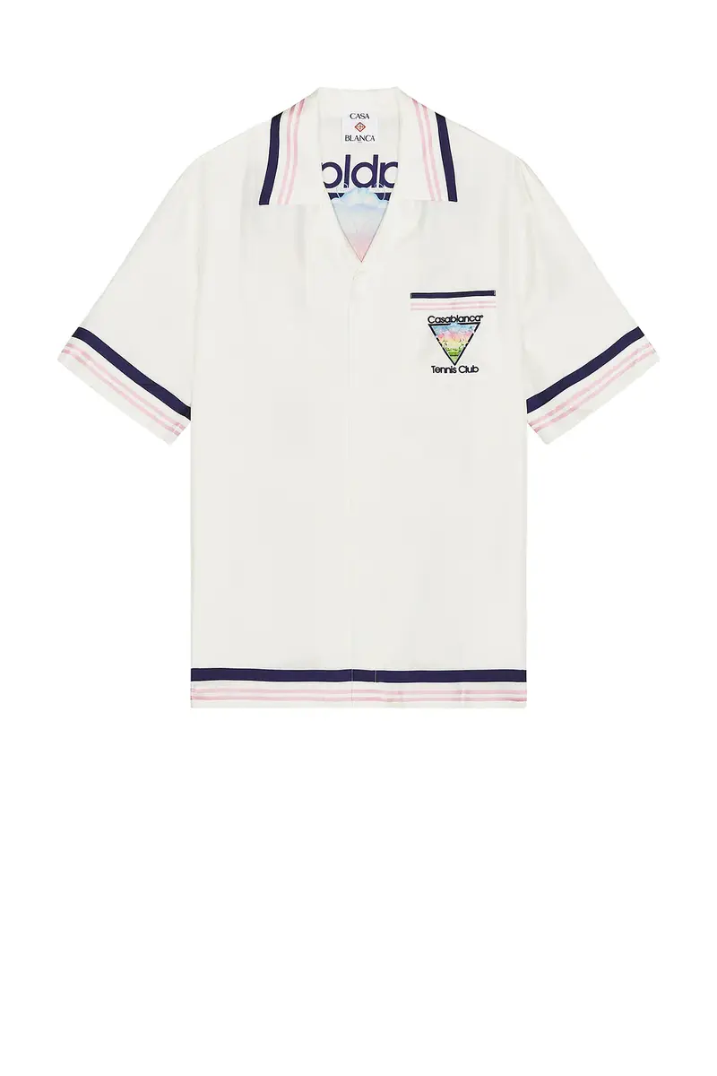 Casablanca Cuban Collar Short Sleeve Shirt | Thumbnail 4